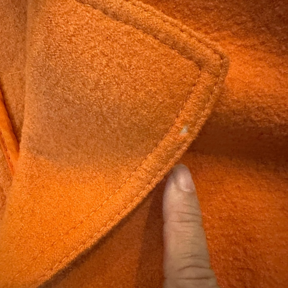 Basler Women's Orange Virgin Wool Coat - Picture 6 of 6